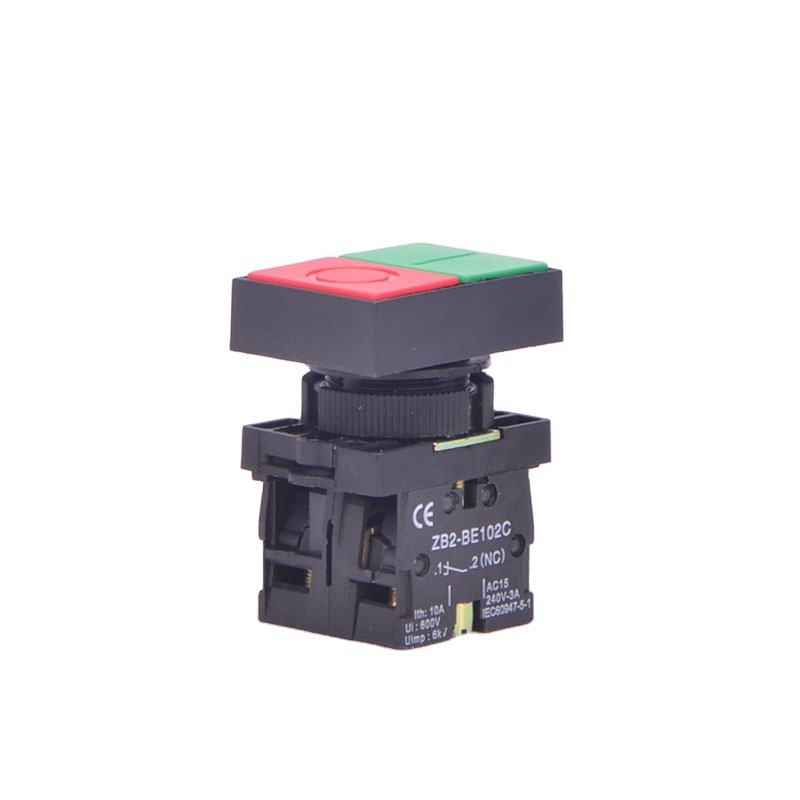 Metal Pushbutton Switch With 24v red Light Two Position With No+nc