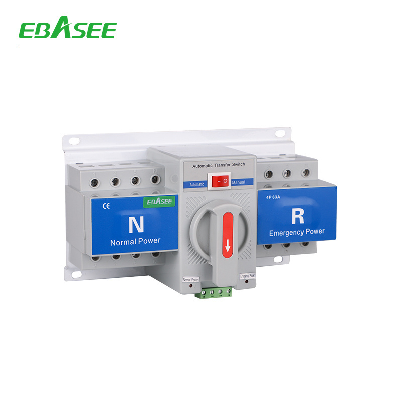 2P Electric AC 2 phase Dual Power 220V ATS Equipment controller Generator Changeover switch Automatic transfer switch 63A