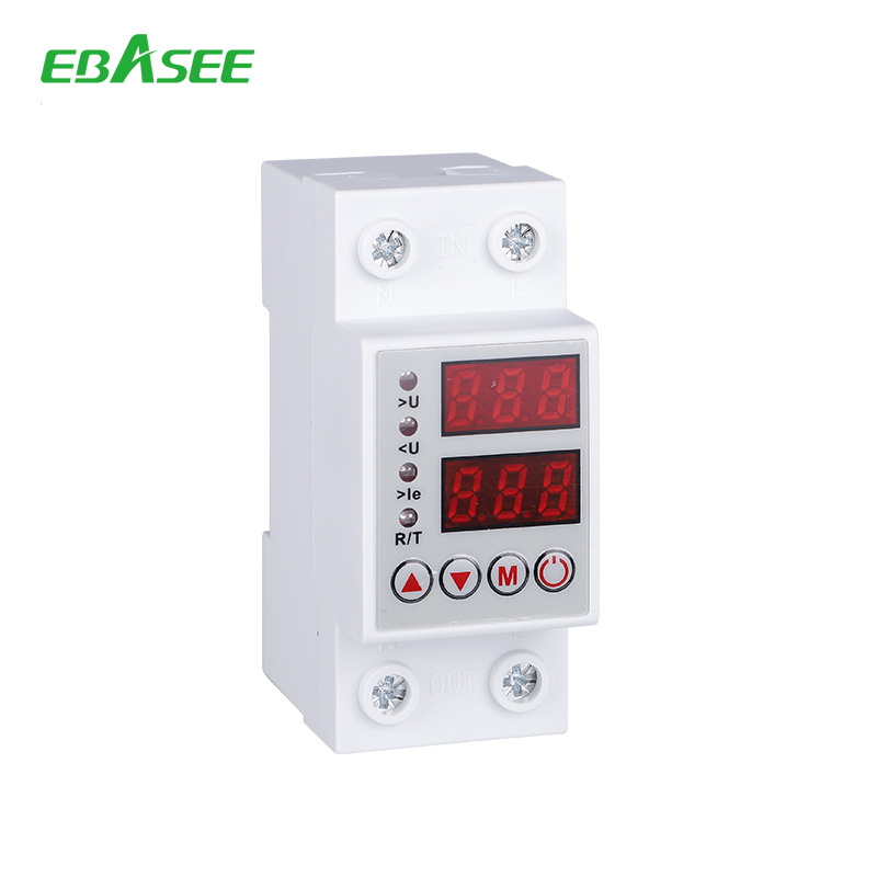 1-63A Adjustable Automatic Digital Relay Delay Over and Under Voltage Protector