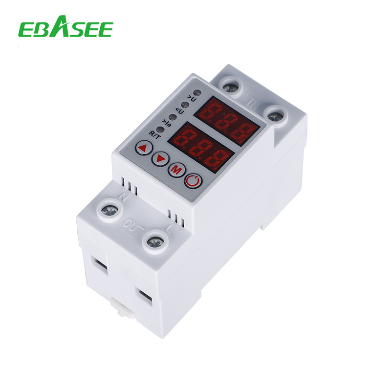 1-63A Adjustable Automatic Digital Relay Delay Over and Under Voltage Protector