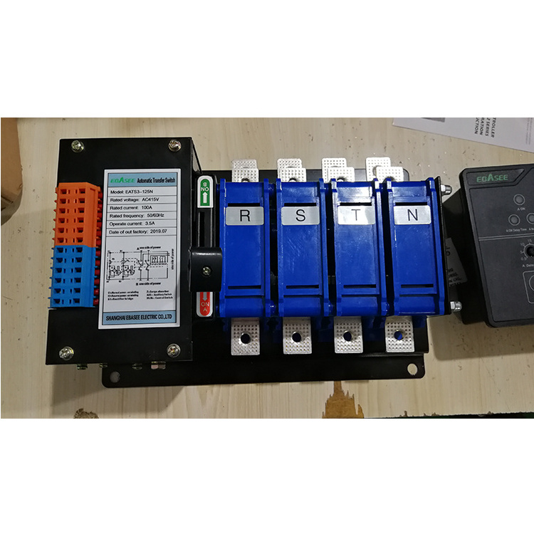 Manufacturer 4p Automatic Change Over Switch 160A Automatic Transfer Switch Copper Silver Contact 16A-630A 3P or 4P IEC60947