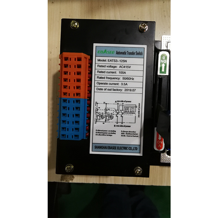 Manufacturer 4p Automatic Change Over Switch 160A Automatic Transfer Switch Copper Silver Contact 16A-630A 3P or 4P IEC60947