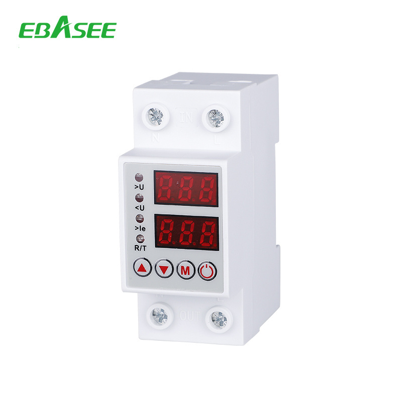 1-63A Adjustable Automatic Digital Relay Delay Over and Under Voltage Protector