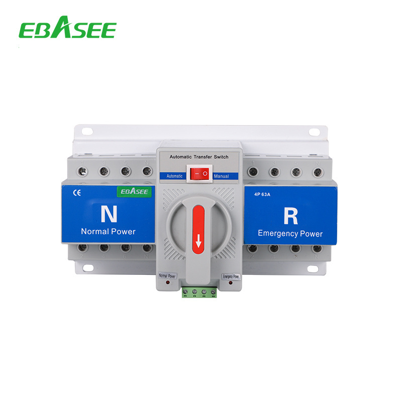 2P Electric AC 2 phase Dual Power 220V ATS Equipment controller Generator Changeover switch Automatic transfer switch 63A