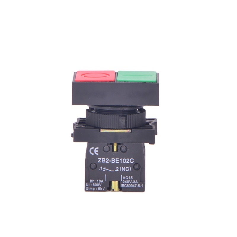 Metal Pushbutton Switch With 24v red Light Two Position With No+nc