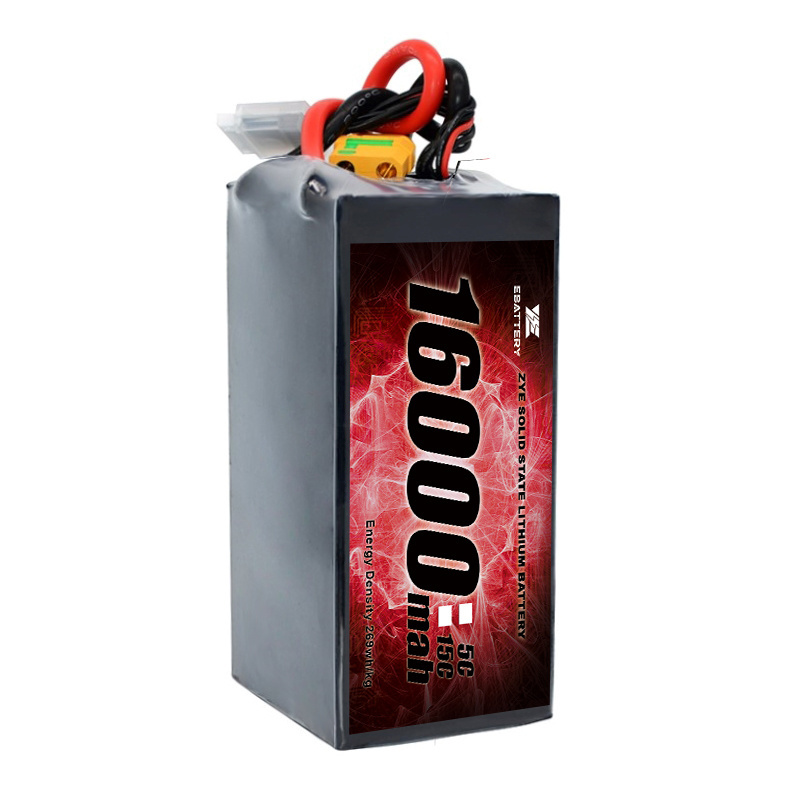 ZYE  factory 16000mah 6s1p 12s1p light-weight high energe density solid-state battery lipo pack lithium ion battery