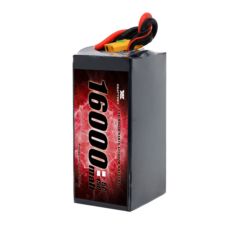 ZYE  factory 16000mah 6s1p 12s1p light-weight high energe density solid-state battery lipo pack lithium ion battery