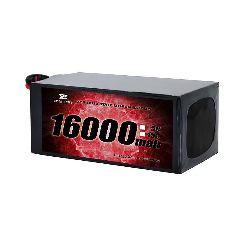 ZYE  factory 16000mah 6s1p 12s1p light-weight high energe density solid-state battery lipo pack lithium ion battery