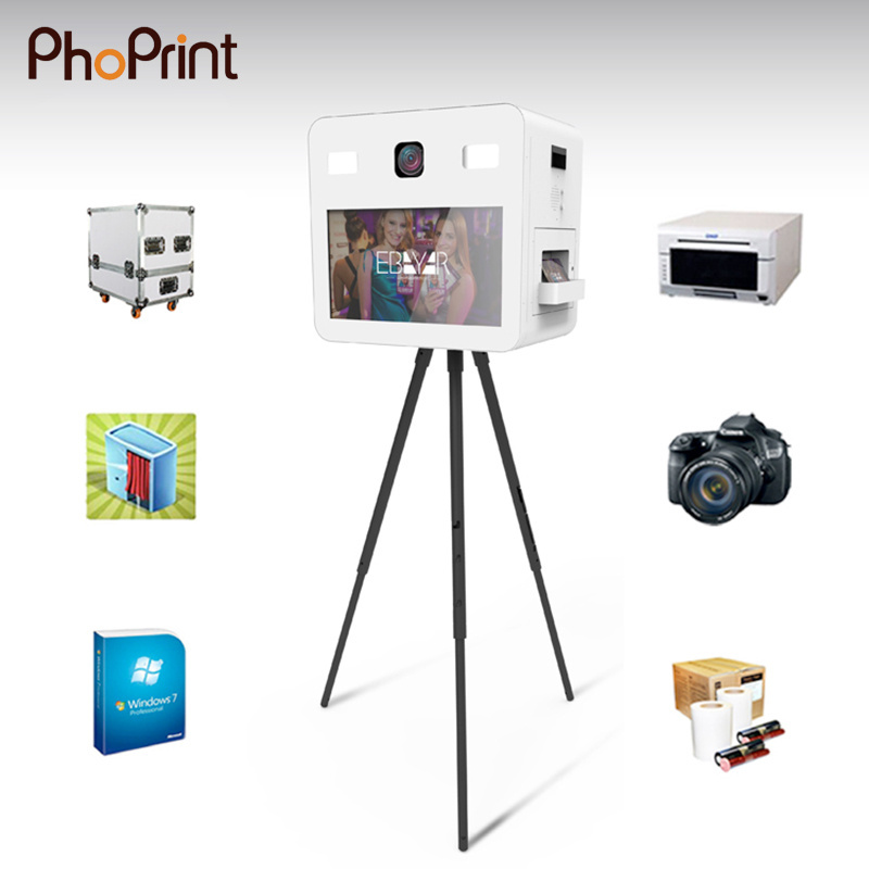 Phoprint Portable Cheap Price 21.5 inch Touch Screen wedding dslr Photo Booth Machine For Sale