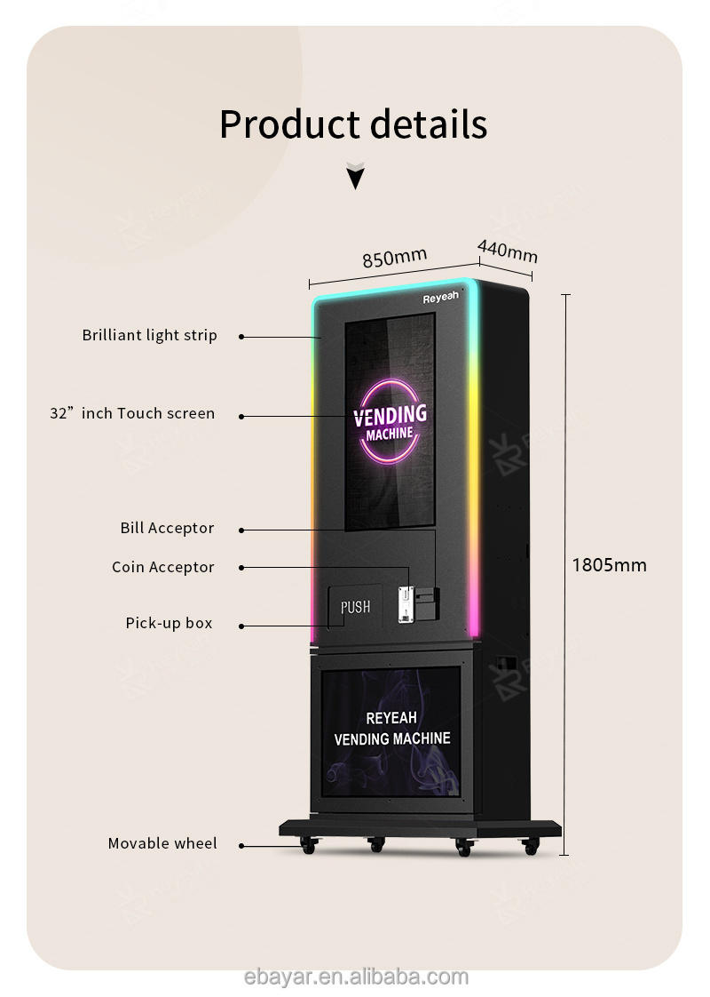 Digital Touch Screen With Age Verification Vending Machine for Retail items