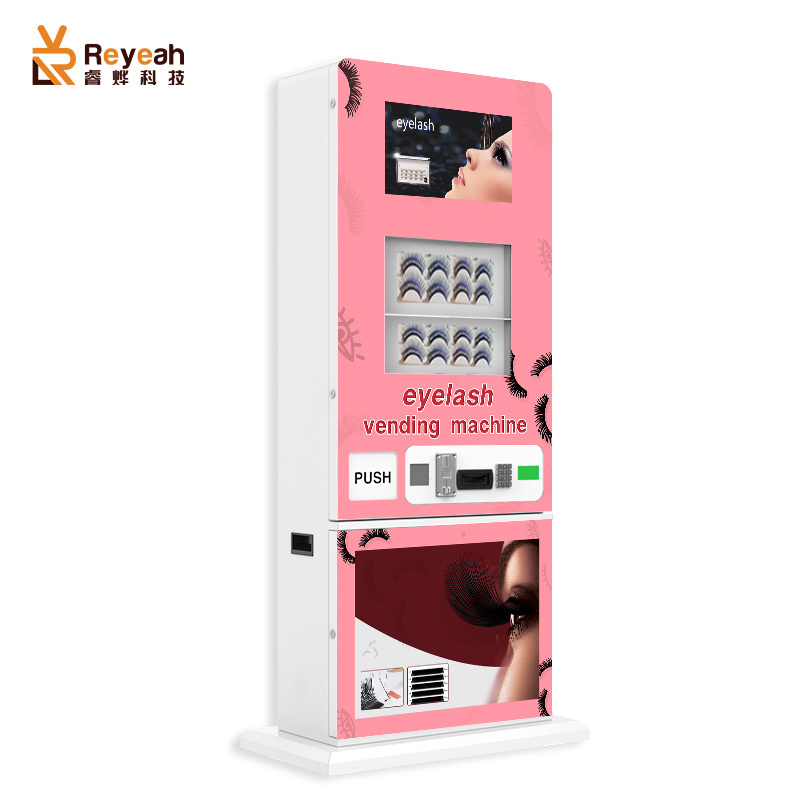 Smart vending machine for beauty sale eyelashes wigs makeup combo customize vending machine