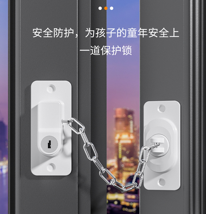 Window Locks for  Windows,Adhesive No Drilling Window Restrictor with Key, Pet Window Safety Locks for Childproof