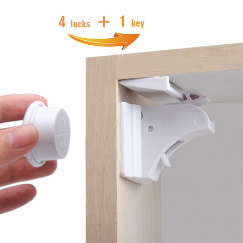 Child Safety Magnetic Cabinet Locks Baby Proofing Safety Latches