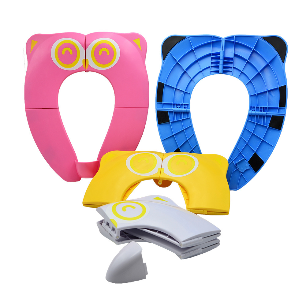 Owl Shape Baby Toilet Seat Folding Potty Training Washable Foldable Portable Kids Cover for Home Travel Office