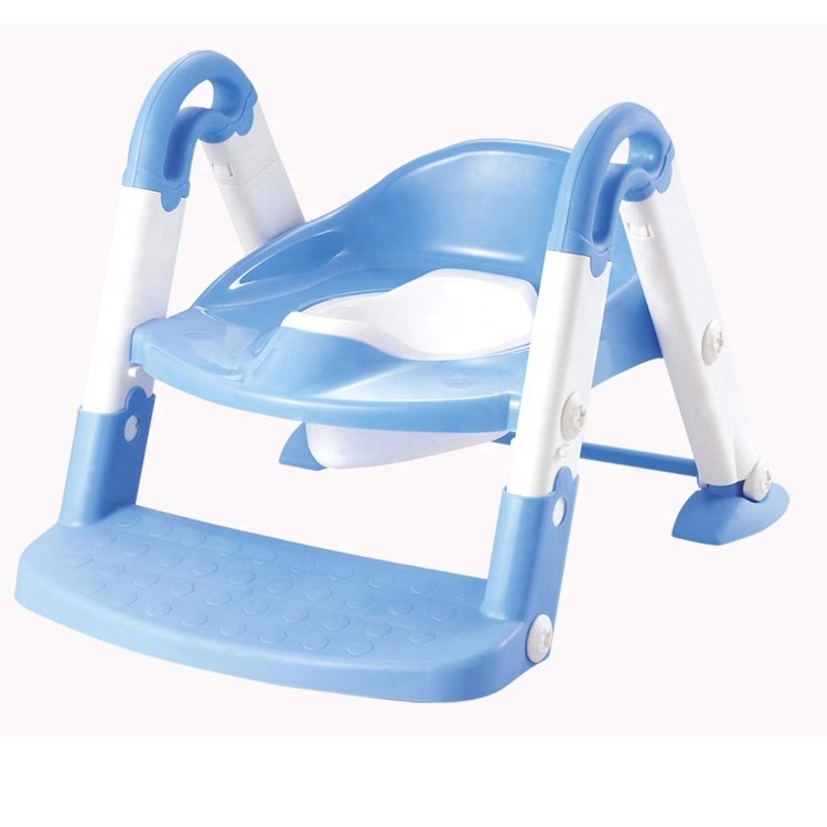 Potty Training Toilet Seat with Step Stool Ladder Toddler Kid Children Chair with Handles Height Adjustable Potty Seat