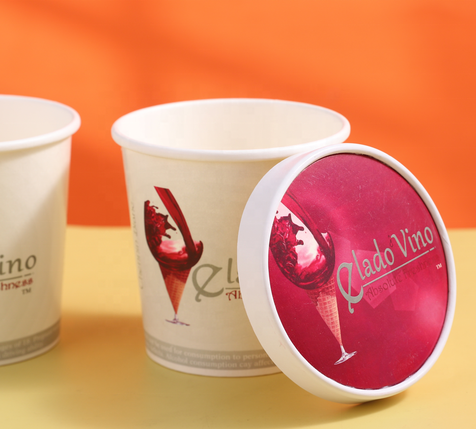 16oz ice cream packaging with paper lid walls ice cream