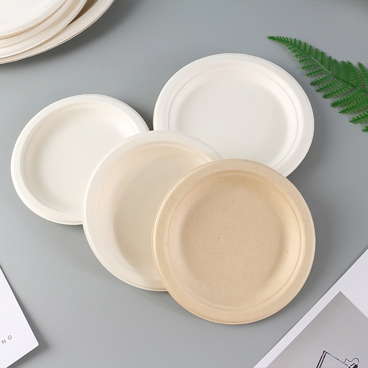 Square Paper Plates 10 Inch Disposable Plates Eco-Friendly Biodegradable Sugarcane Bagasse Packaging Plates For Party Dinner