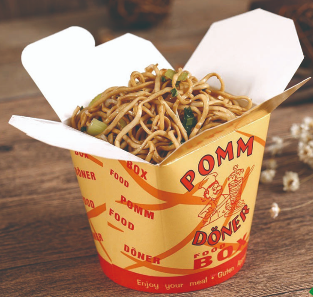 16oz 26oz 32oz Free Sample Take Away Square Custom Noodle Box Disposable Paper Doner kebab Container Box