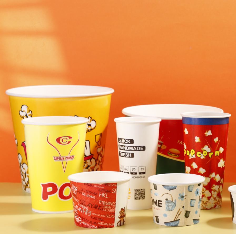 Xiamen Large Big Size Coston KFC Paper Tub Cup 64oz 85 OZ Paper Fried Chicken Popcorn Bucket with Lid