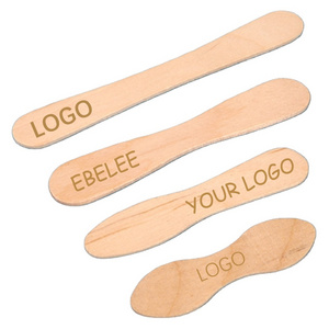 Disposable Wooden Tableware Spoon Eco Cutlery Set birch wood ice cream stick customized ice cream wooden spoon