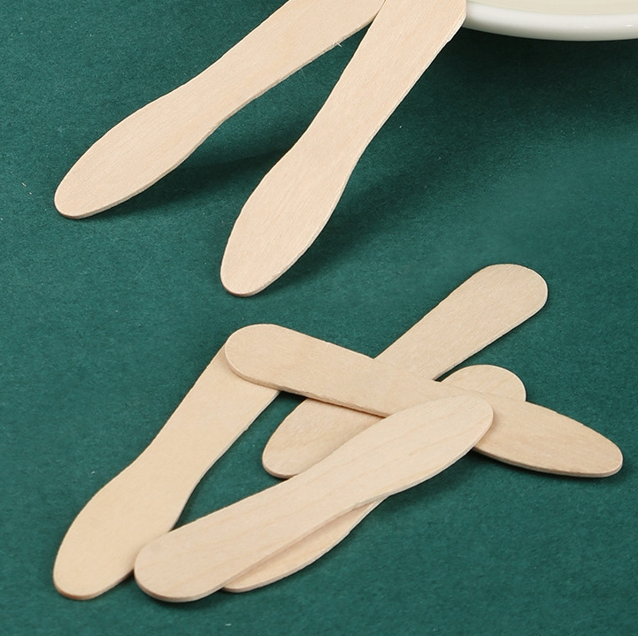 Disposable Wooden Tableware Spoon Eco Cutlery Set birch wood ice cream stick customized ice cream wooden spoon