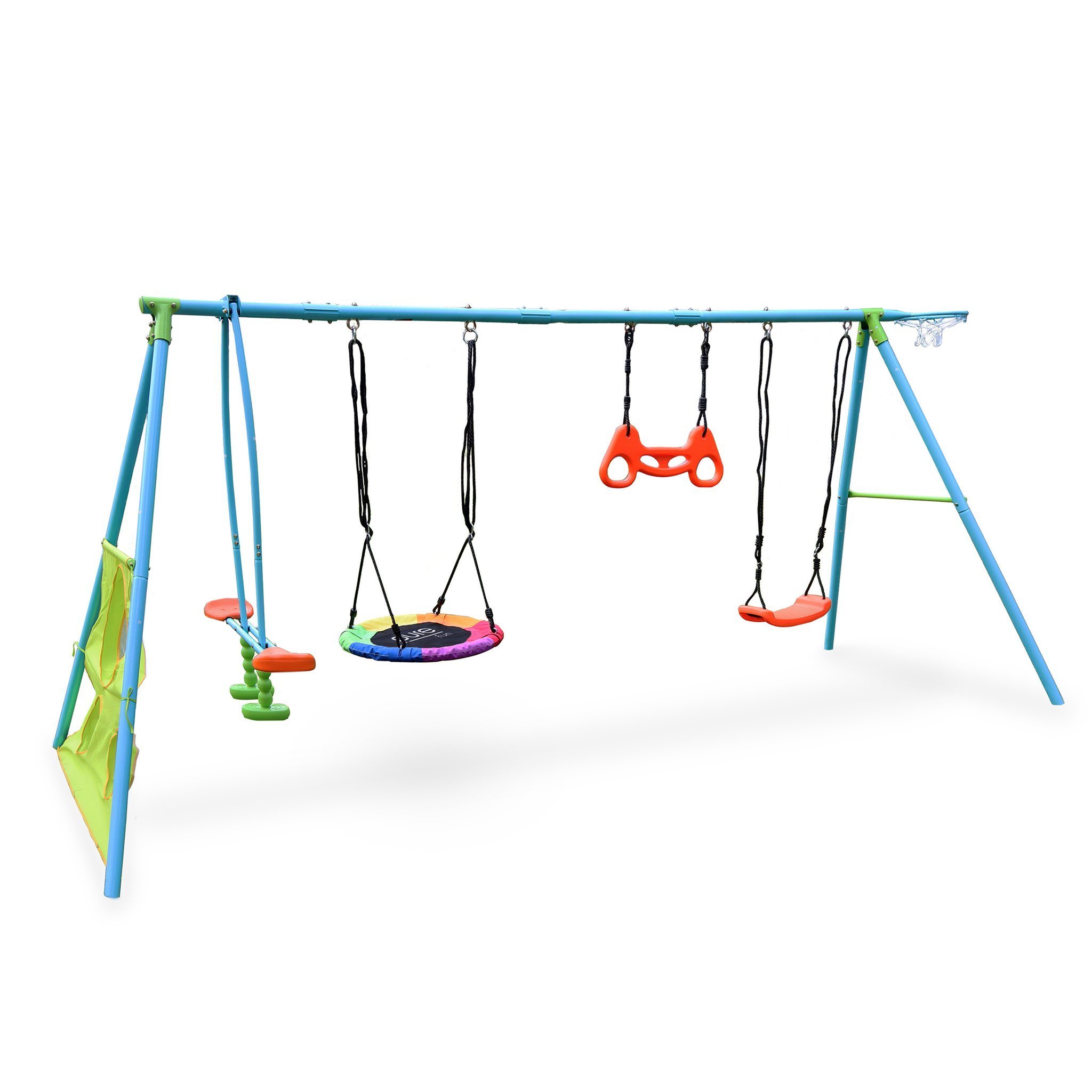 2024 Hot Sale Metal Swing Set with Glider Outdoor Playground Accessory for Toddler Baby Child-Friendly Outdoor Swing