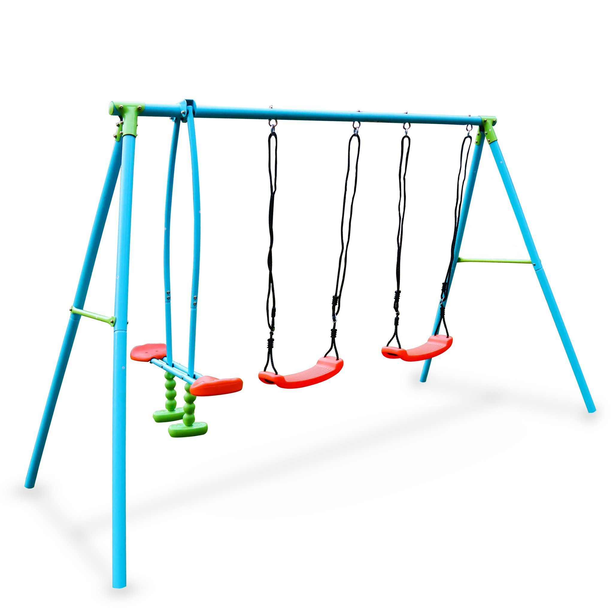 2024 Hot Sale Metal Swing Set with Glider Outdoor Playground Accessory for Toddler Baby Child-Friendly Outdoor Swing