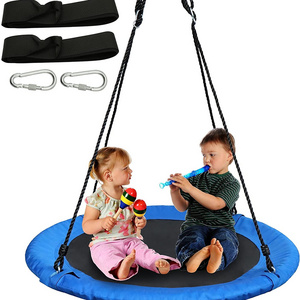 40-Inch Saucer Tree Swing Adjustable Baby Chair with 660lb Weight Capacity and 2 Added Hanging Straps Flying Design