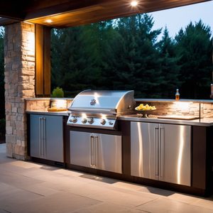 Outdoor BBQ  Kitchen Cabinet 304 Stainless Steel Doors for Outdoor Kitchen Cabinet Grill Station or BBQ Island