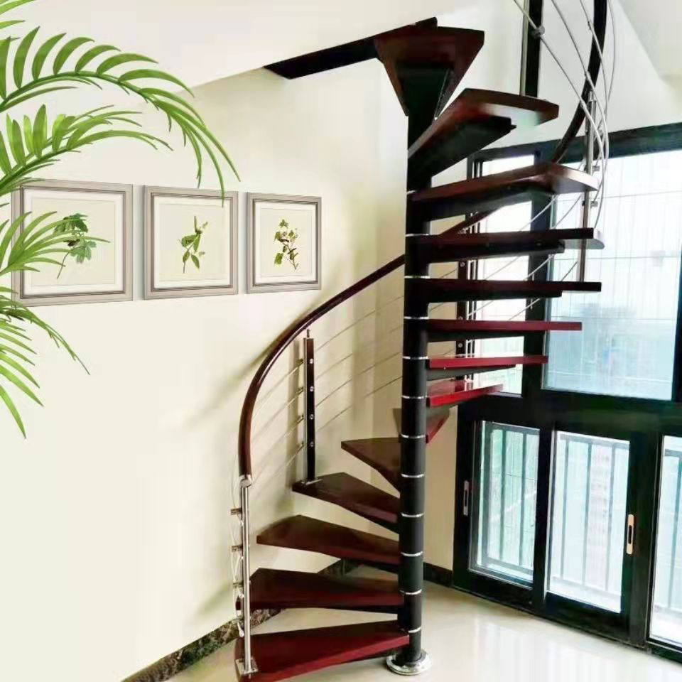 high quality customized wooden spiral staircase Christmas wreath staircase for sale