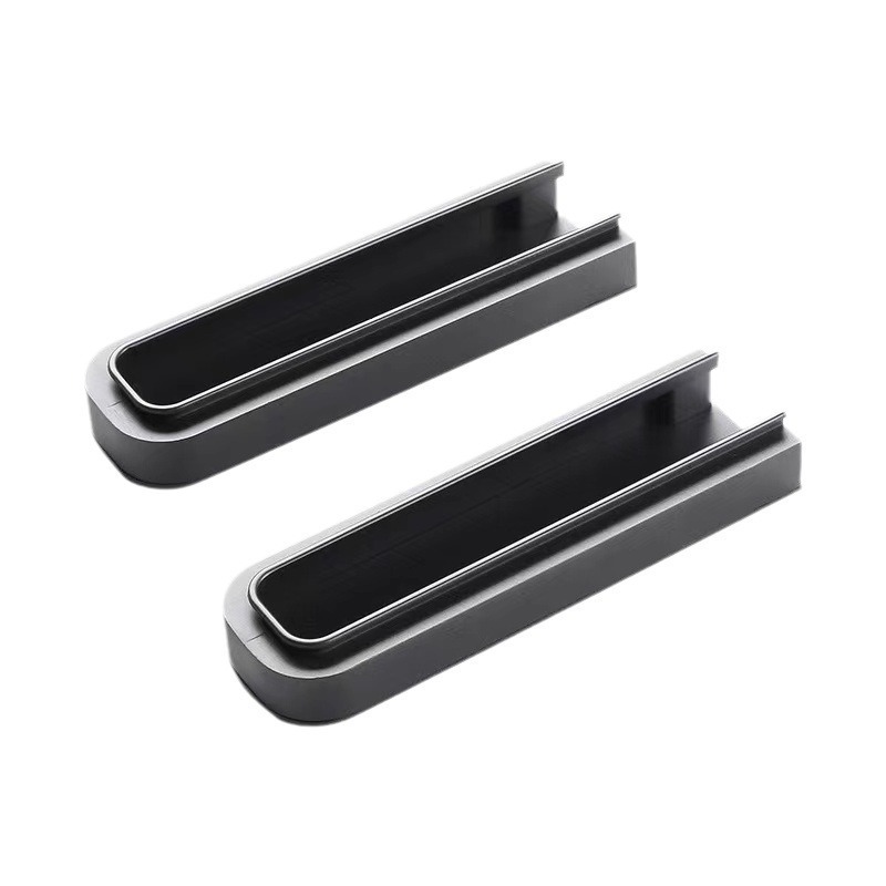 Hidden Cabinet Pulls Black Drawer Knobs Long Pull Hidden Handles Aluminum Alloy Kitchen Cupboard Furniture Hardware