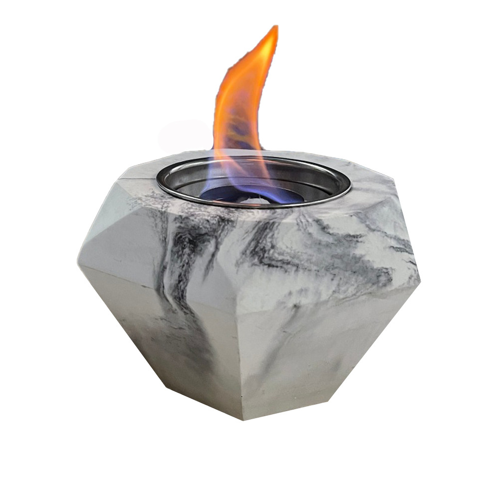 Indoor Tabletop Fire Pit Balcony Decor Table Top Rubbing Alcohol Fueled Concrete Firepit Mini Fire Pit Tabletop Fireplace