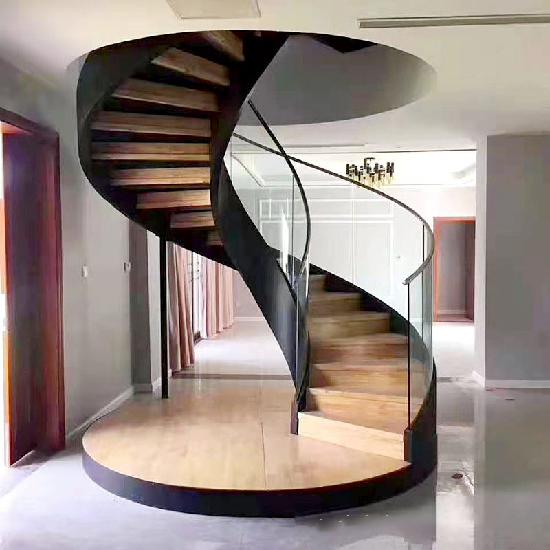 high quality customized wooden spiral staircase Christmas wreath staircase for sale