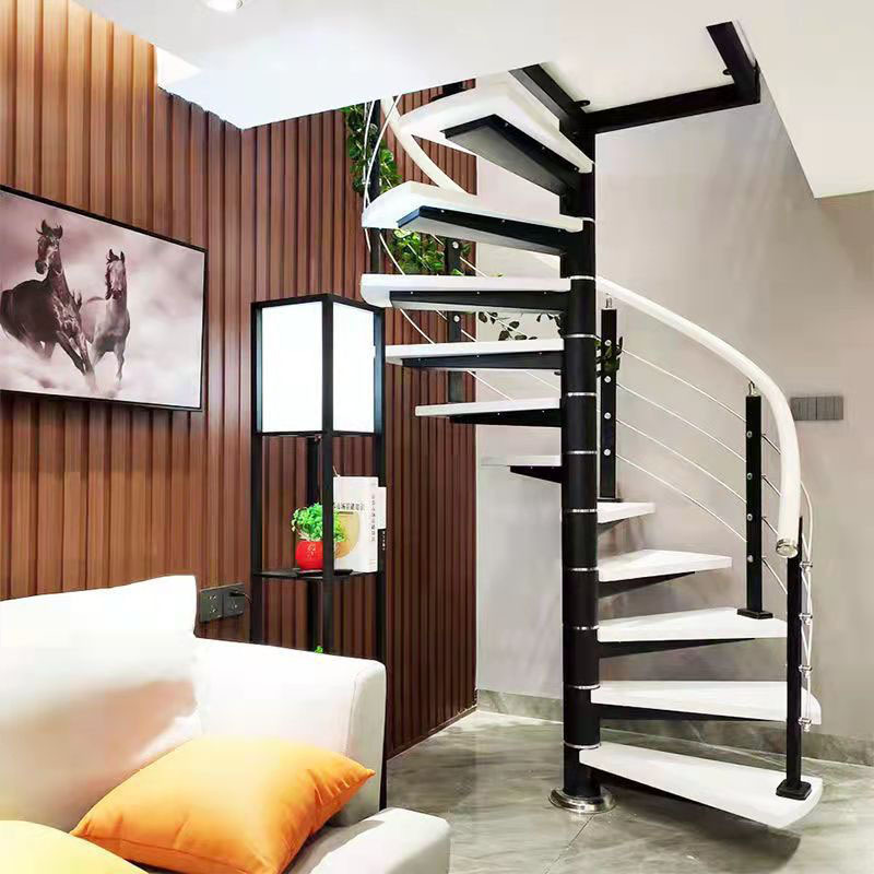 high quality customized wooden spiral staircase Christmas wreath staircase for sale