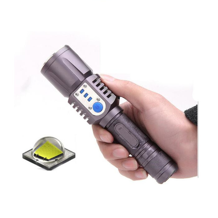 L2,T6 tactical flashlight aluminum 1000 lumen 10W USB 18650 rechargeable led flashlight