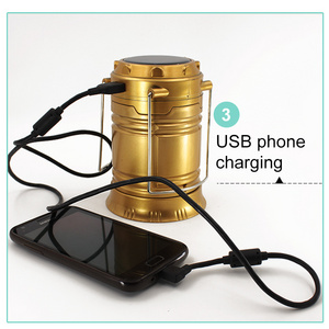 LED high-brightness USB charger portable lantern rechargeable DC powered solar LED camping light