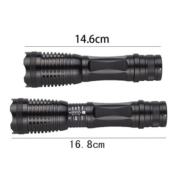 E17 XML T6 led flashlight sets 3800LM led torch zoomable led Flashlight torch including 18650 Rechargeable and Batteries