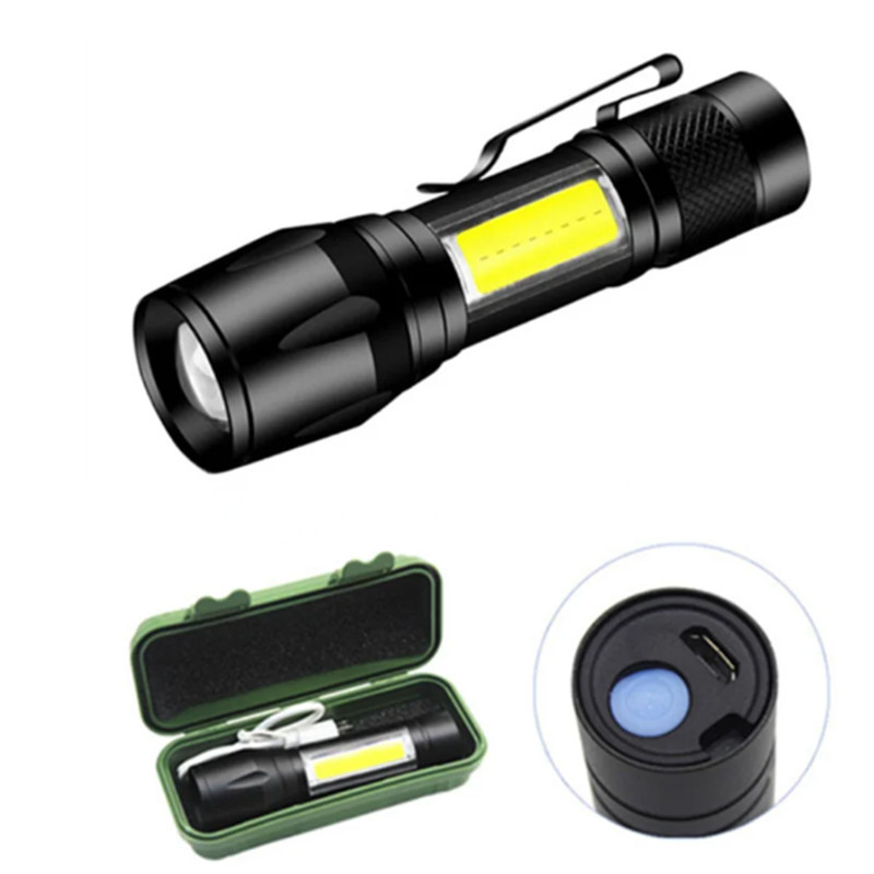 Powerful 1000 Lumens IP66 Waterproof Flash Torch Light USB Rechargeable Super Bright LED Tactical Torch light