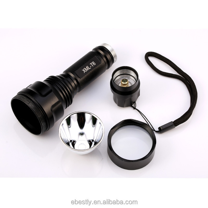 LED Flashlight XML-T6 8000LM Tactical Flashlight Aluminum Hunting Flash Light Torch Lamp +18650+Charger