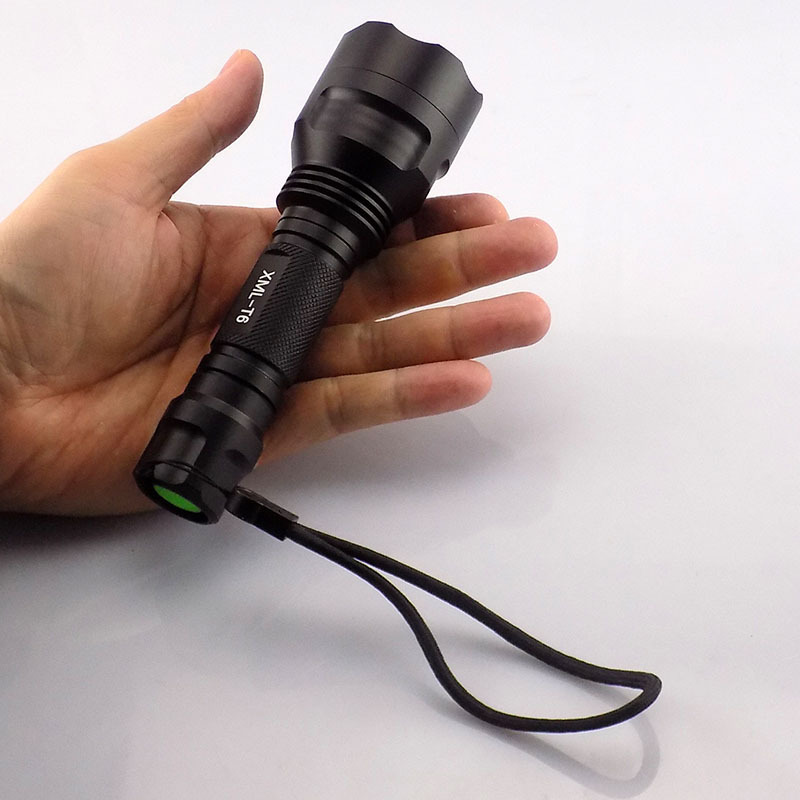 C8 T6 LED Flashlight flash Torch light 2000lm linternas recargable flashlights powerful tactical + 18650 battery+ charger