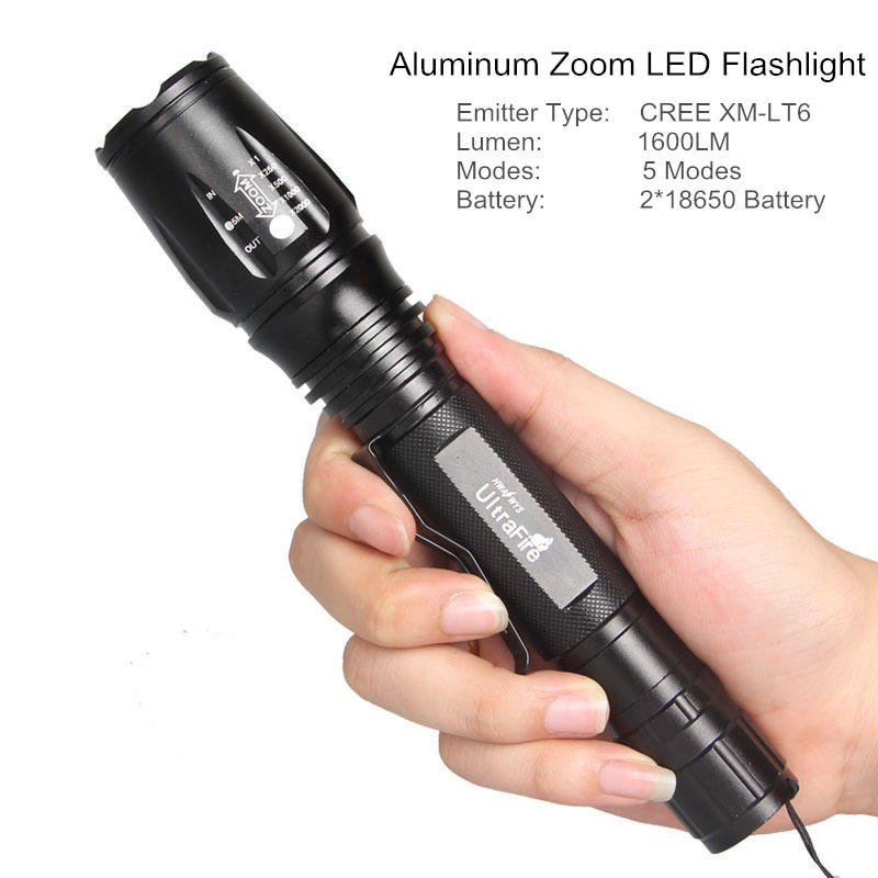 2018 Wholesale Aluminum 10w xml-t6 Long Distance Highest Tactical Multi-functional Rechargeable led Flashlight