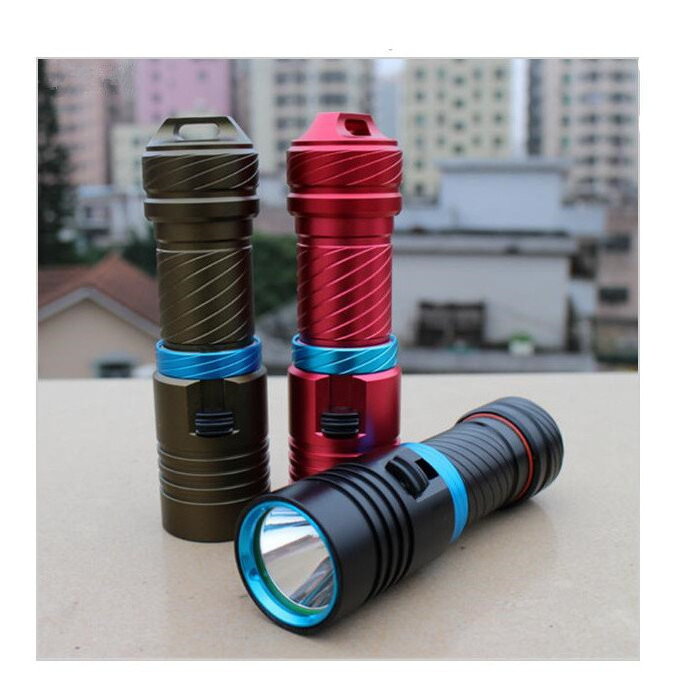 XM-L2 Diving swimming led diving flashlight Underwater Waterproof dive Torch light lamp Lantern + 26650 18650 Battery + charger