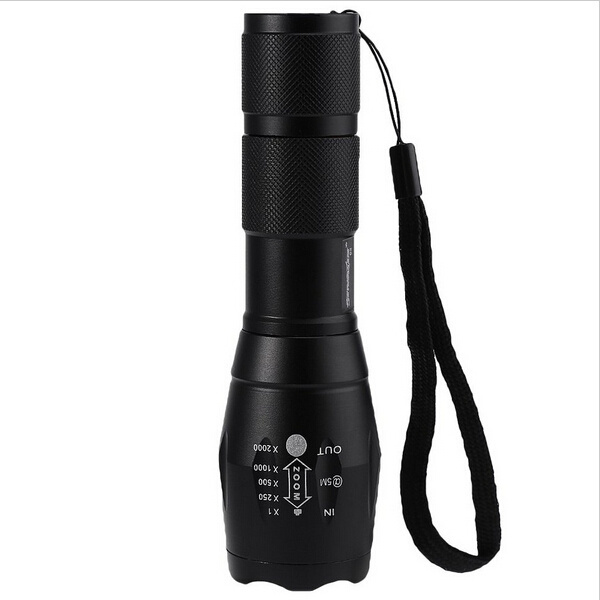 2500 Lumens XML T6 LED Flashlight Waterproof Zoomable Adjustable Tactical Torch Lamp 18650 Battery Flashlight