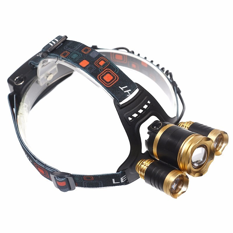 10000 Lumens Headlight XM-L 3T6 LED Head Light 4 Modes Headlamp Lantern Hunting Head Flashlight +Car AC Charger + Battery