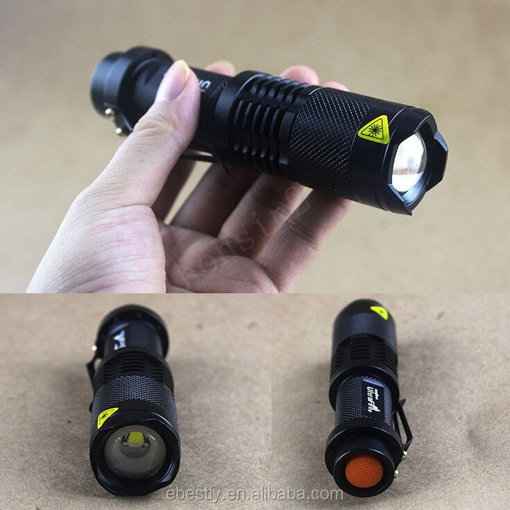 2023  Small Powerful Tactical Zoom Foucs  flashlight