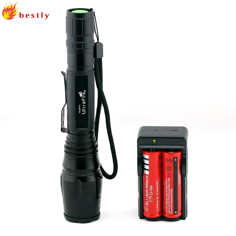 2018 Wholesale Aluminum 10w xml-t6 Long Distance Highest Tactical Multi-functional Rechargeable led Flashlight