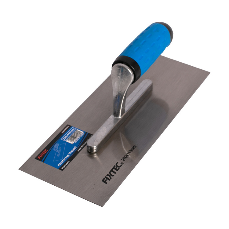 FIXTEC Hand Trowel Tools 280x115mm 0.7mm Carbon Steel Plastering Trowel