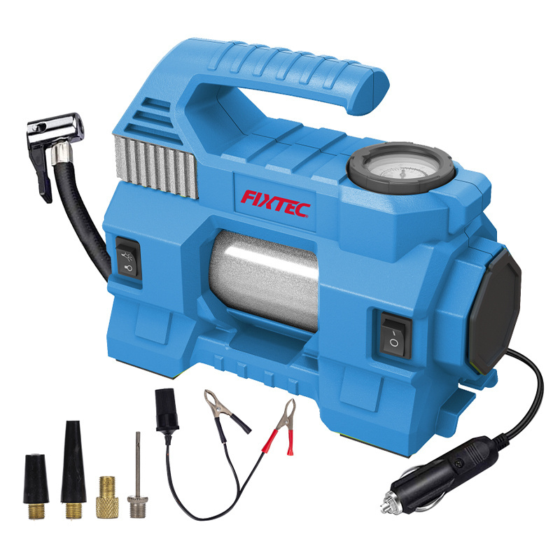 FIXTEC Automatic Air Compressor Inflator Pump 12v DC 150 PSI Portable Air Compressor Mini Tyre Inflator