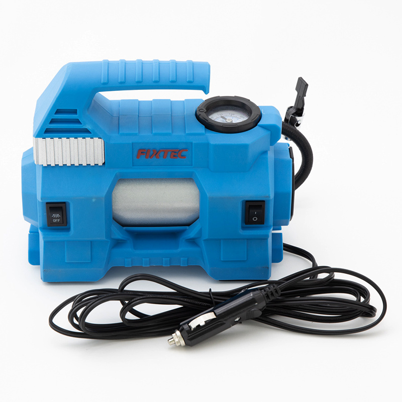 FIXTEC Automatic Air Compressor Inflator Pump 12v DC 150 PSI Portable Air Compressor Mini Tyre Inflator