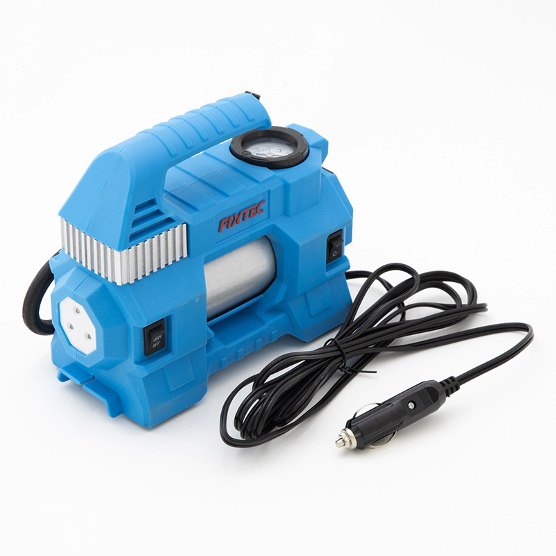 FIXTEC Automatic Air Compressor Inflator Pump 12v DC 150 PSI Portable Air Compressor Mini Tyre Inflator